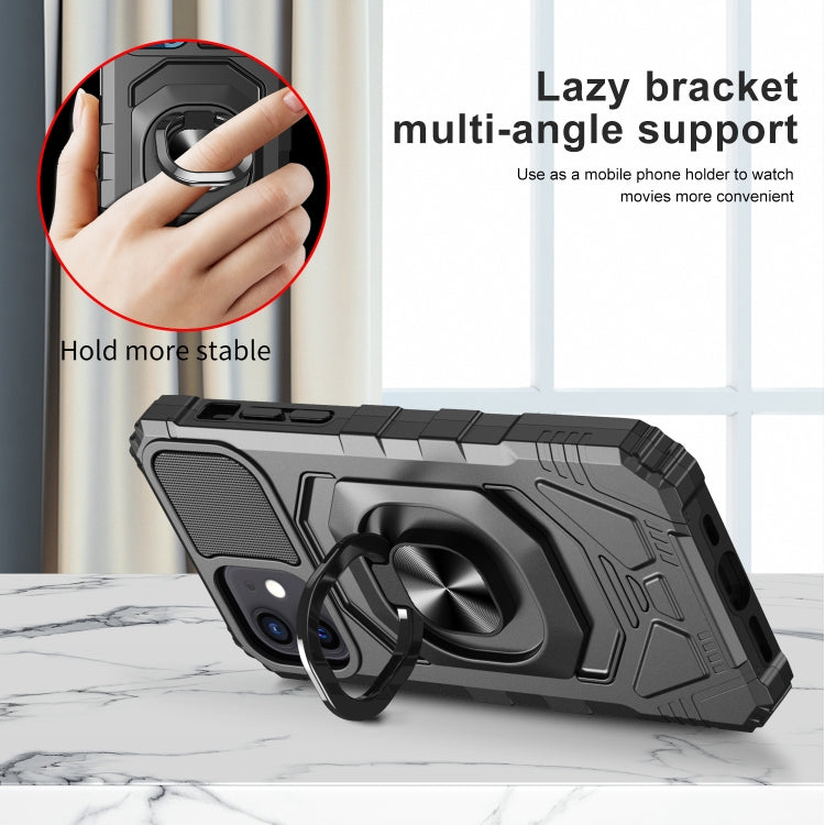 For iPhone 11 10pcs Armor Magnetic PC + TPU Shockproof Case with 360 Degree Rotation Ring Holder
