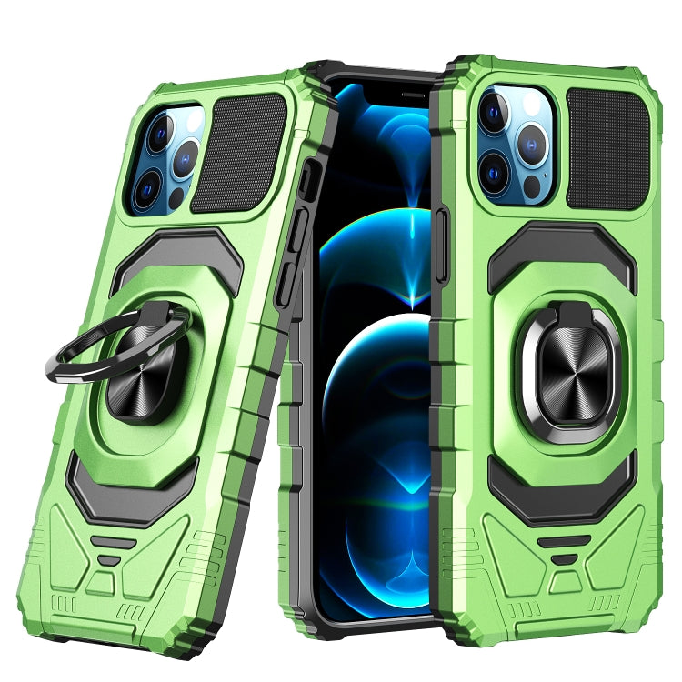 For iPhone 11 Pro 10 PCS Armor Magnetic PC + TPU Shockproof Case with 360 Degree Rotation Ring Holder