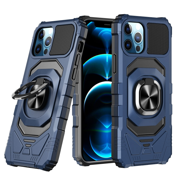 For iPhone 11 Pro 10 PCS Armor Magnetic PC + TPU Shockproof Case with 360 Degree Rotation Ring Holder