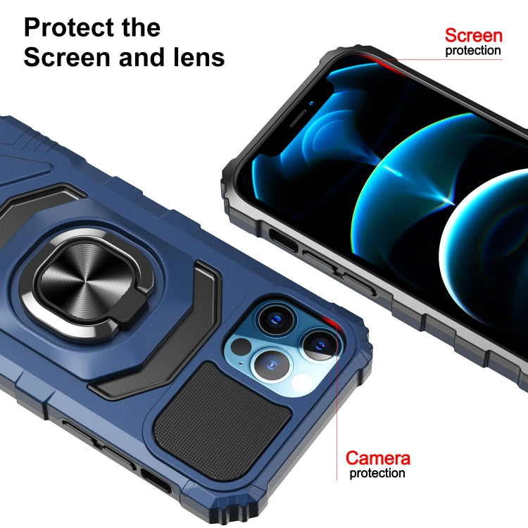 For iPhone 11 Pro 10 PCS Armor Magnetic PC + TPU Shockproof Case with 360 Degree Rotation Ring Holder