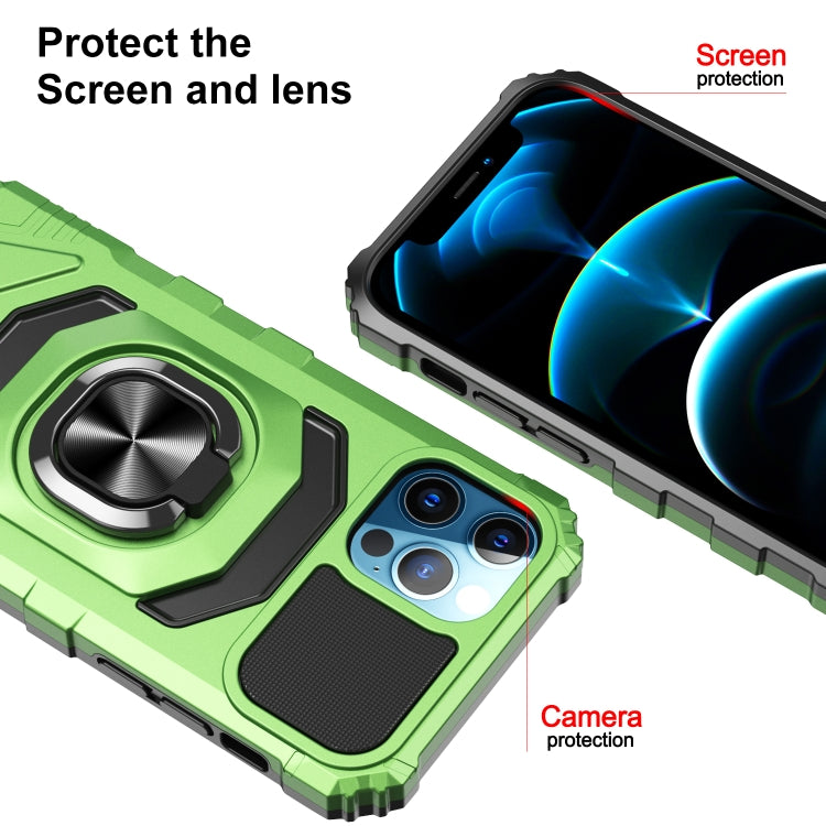For iPhone 11 Pro Max 10 PCS Armor Magnetic PC + TPU Shockproof Case with 360 Degree Rotation Ring Holder