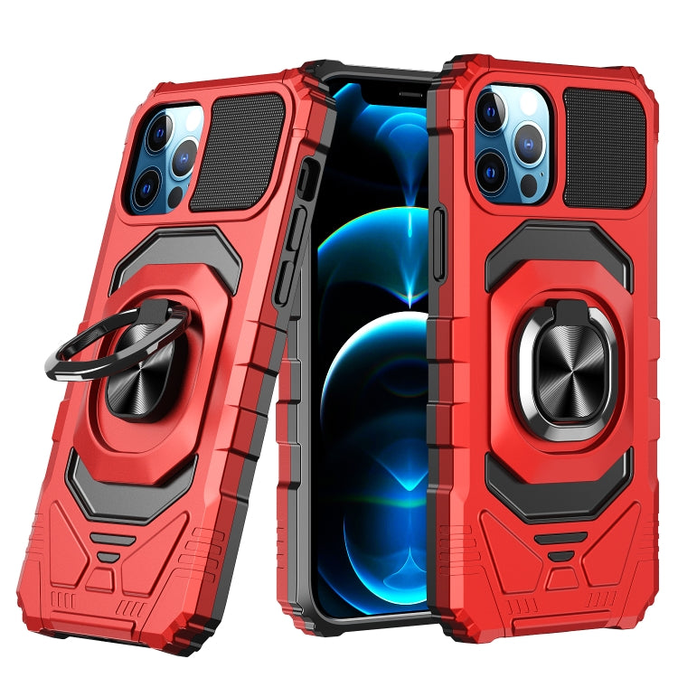 For iPhone 11 Pro Max 10 PCS Armor Magnetic PC + TPU Shockproof Case with 360 Degree Rotation Ring Holder