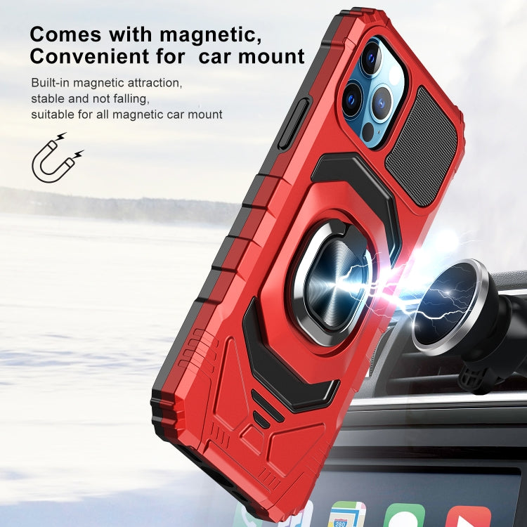 For iPhone 11 Pro Max 10 PCS Armor Magnetic PC + TPU Shockproof Case with 360 Degree Rotation Ring Holder
