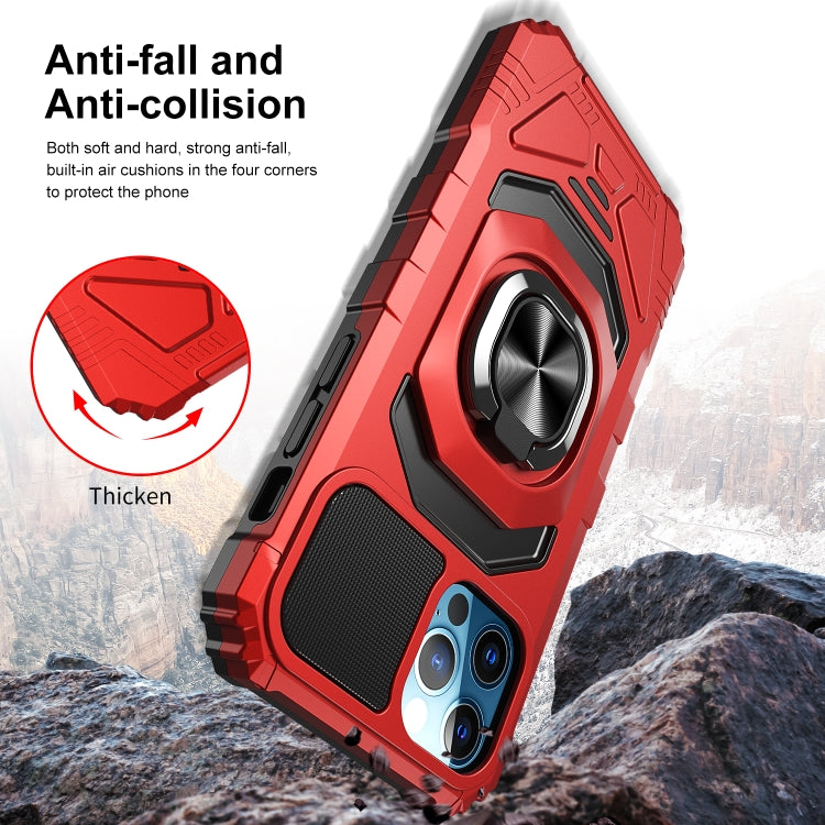 For iPhone 11 Pro Max 10 PCS Armor Magnetic PC + TPU Shockproof Case with 360 Degree Rotation Ring Holder