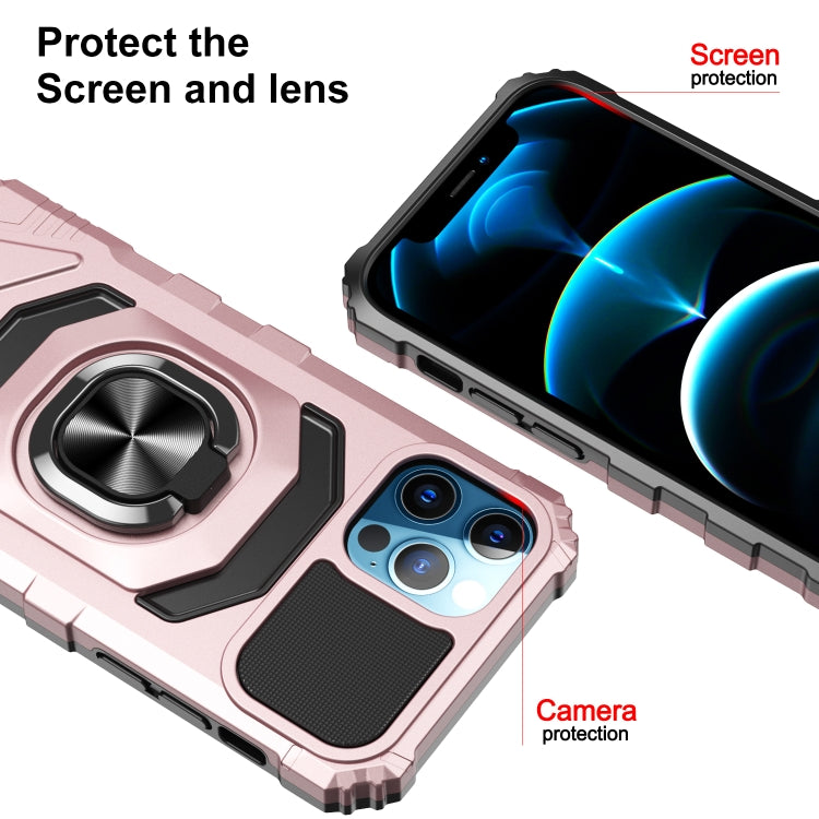 For iPhone 11 Pro Max 10 PCS Armor Magnetic PC + TPU Shockproof Case with 360 Degree Rotation Ring Holder