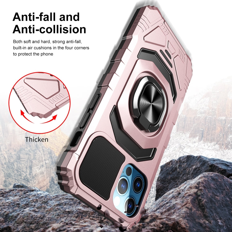 For iPhone 11 Pro Max 10 PCS Armor Magnetic PC + TPU Shockproof Case with 360 Degree Rotation Ring Holder