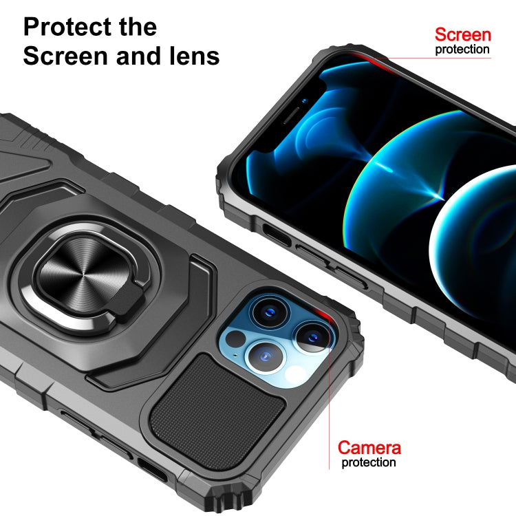 For iPhone 11 Pro Max 10 PCS Armor Magnetic PC + TPU Shockproof Case with 360 Degree Rotation Ring Holder