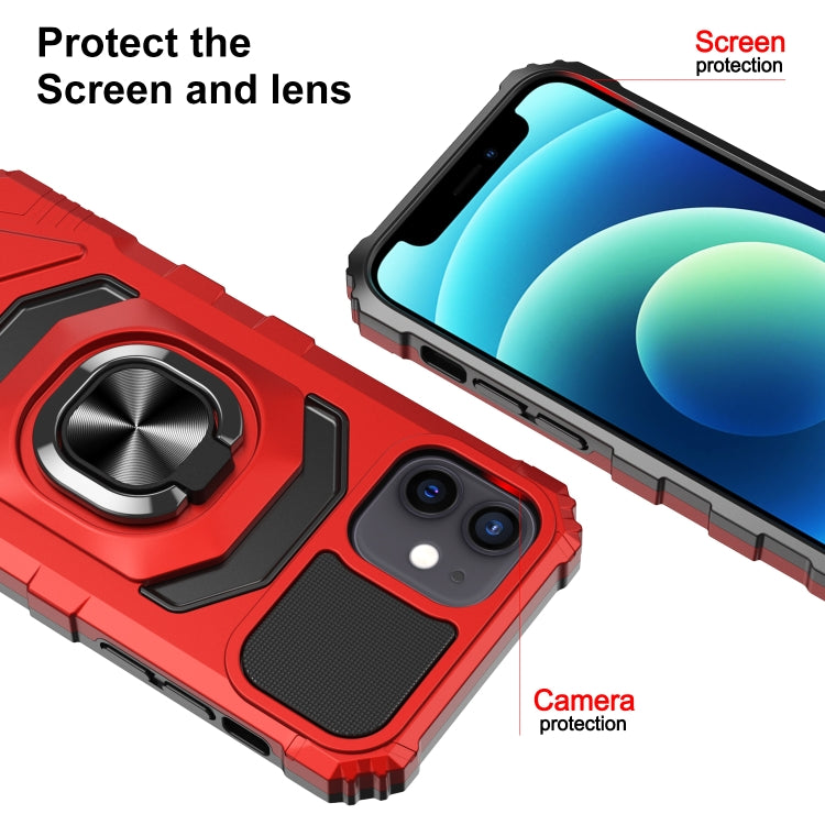 For iPhone 12 mini 10 PCS Armor Magnetic PC + TPU Shockproof Case with 360 Degree Rotation Ring Holder