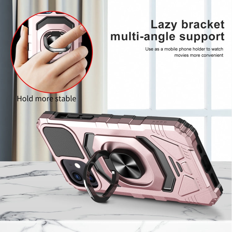 For iPhone 12 mini 10 PCS Armor Magnetic PC + TPU Shockproof Case with 360 Degree Rotation Ring Holder