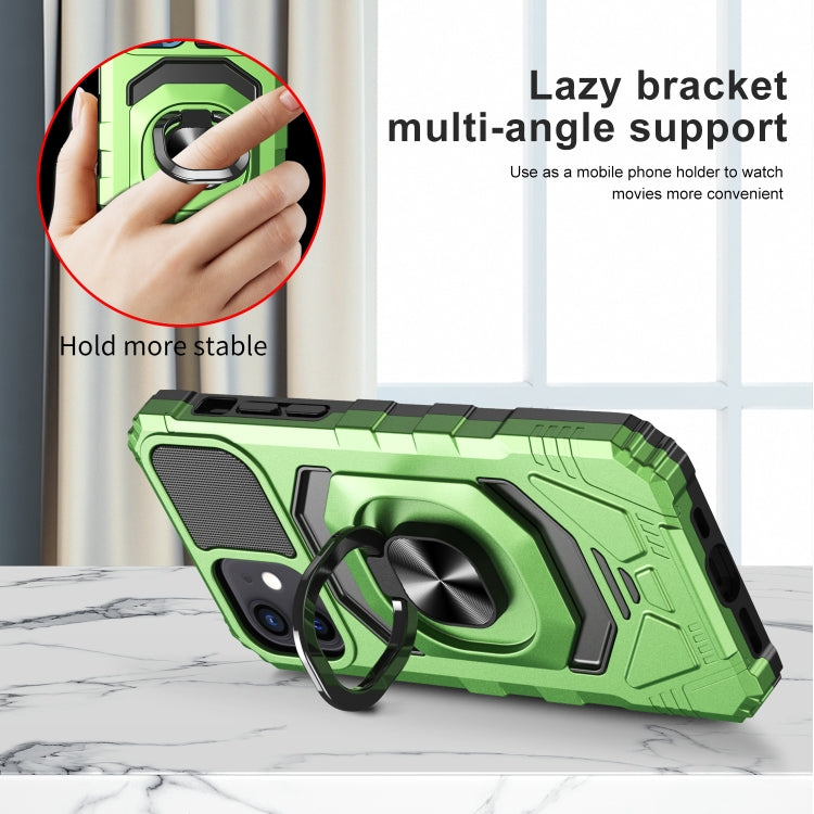 For iPhone 12 / 12 Pro 10pcs Armor Magnetic PC + TPU Shockproof Case with 360 Degree Rotation Ring Holder