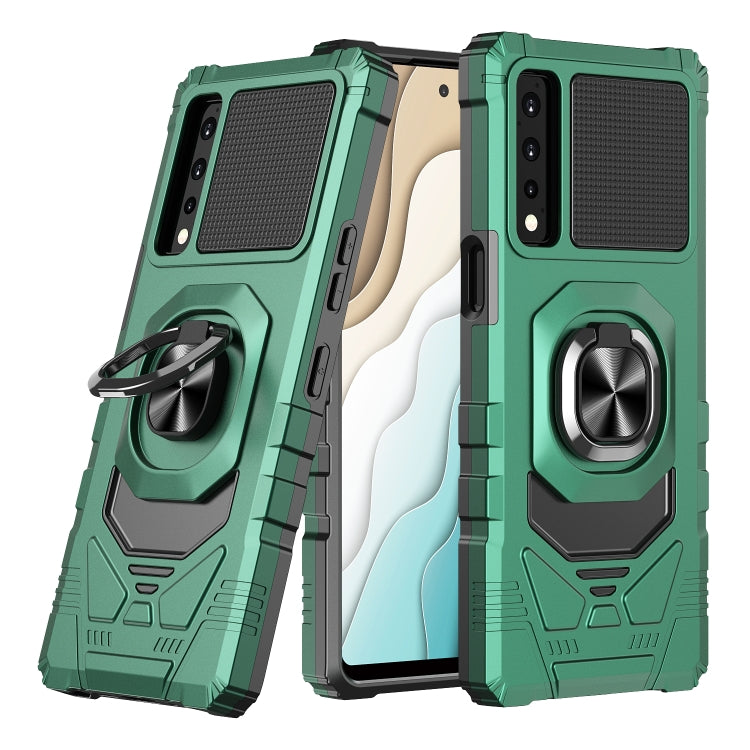 For LG Stylo 7 5G 10 PCS Armor Magnetic PC + TPU Shockproof Case with 360 Degree Rotation Ring Holder