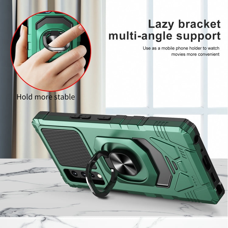 For LG Stylo 7 5G 10 PCS Armor Magnetic PC + TPU Shockproof Case with 360 Degree Rotation Ring Holder
