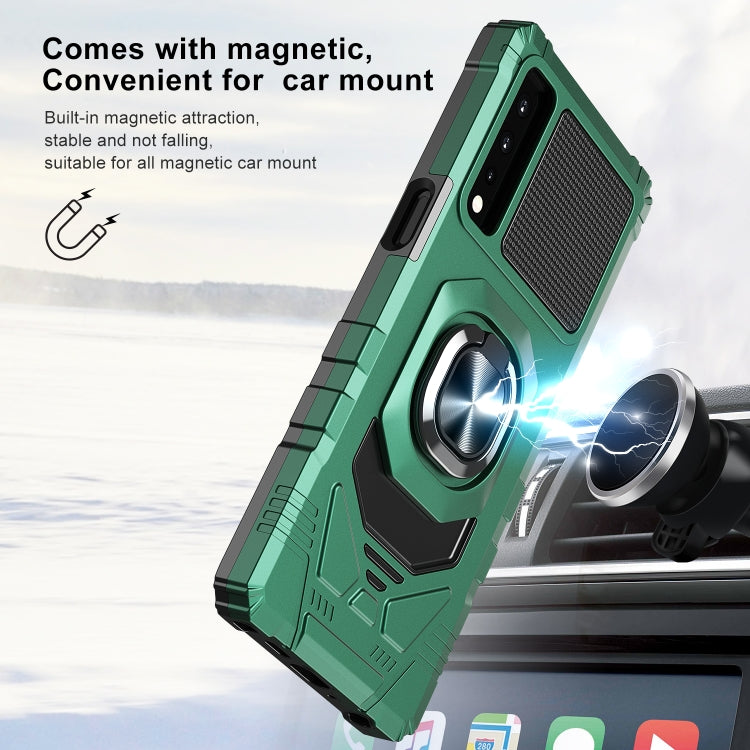 For LG Stylo 7 5G 10 PCS Armor Magnetic PC + TPU Shockproof Case with 360 Degree Rotation Ring Holder