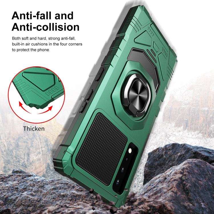 For LG Stylo 7 5G 10 PCS Armor Magnetic PC + TPU Shockproof Case with 360 Degree Rotation Ring Holder