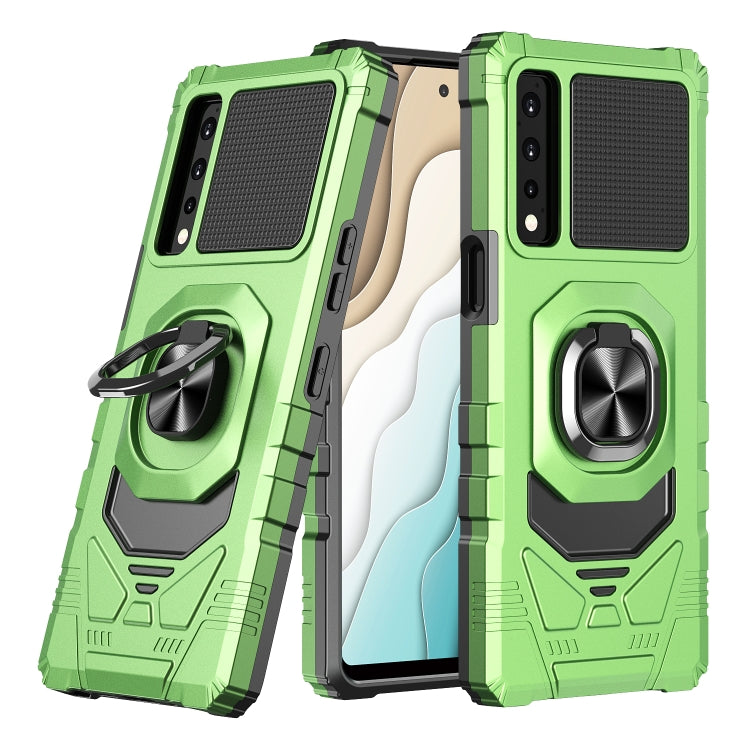 For LG Stylo 7 5G 10 PCS Armor Magnetic PC + TPU Shockproof Case with 360 Degree Rotation Ring Holder