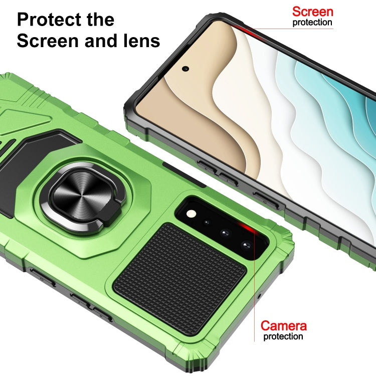 For LG Stylo 7 5G 10 PCS Armor Magnetic PC + TPU Shockproof Case with 360 Degree Rotation Ring Holder