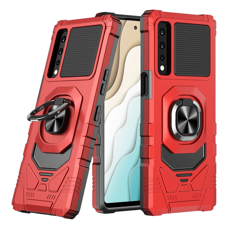 For LG Stylo 7 5G 10 PCS Armor Magnetic PC + TPU Shockproof Case with 360 Degree Rotation Ring Holder