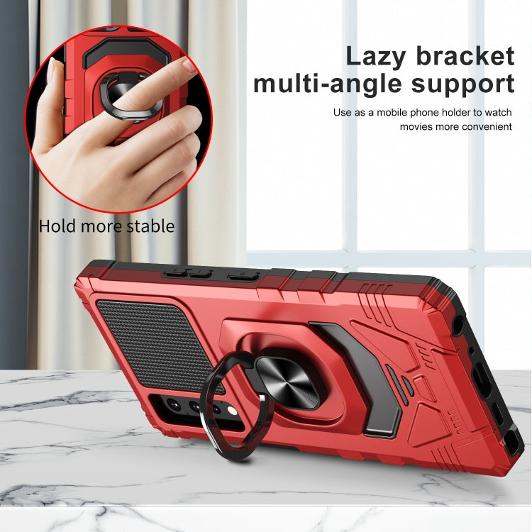 For LG Stylo 7 5G 10 PCS Armor Magnetic PC + TPU Shockproof Case with 360 Degree Rotation Ring Holder
