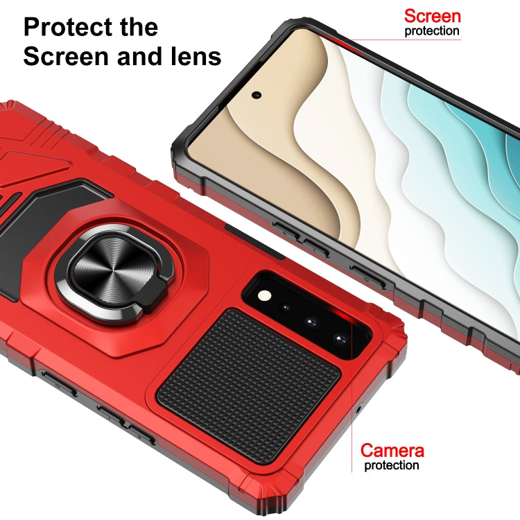 For LG Stylo 7 5G 10 PCS Armor Magnetic PC + TPU Shockproof Case with 360 Degree Rotation Ring Holder