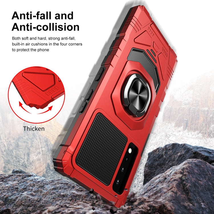 For LG Stylo 7 5G 10 PCS Armor Magnetic PC + TPU Shockproof Case with 360 Degree Rotation Ring Holder