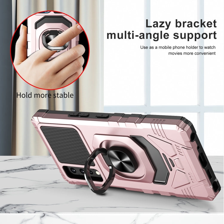 For LG Stylo 7 5G 10 PCS Armor Magnetic PC + TPU Shockproof Case with 360 Degree Rotation Ring Holder