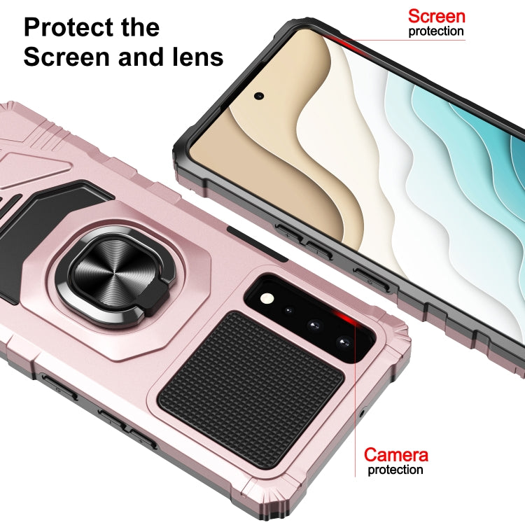 For LG Stylo 7 5G 10 PCS Armor Magnetic PC + TPU Shockproof Case with 360 Degree Rotation Ring Holder