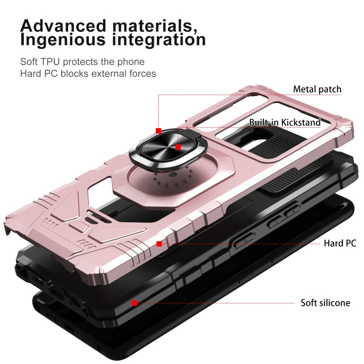 For LG Stylo 7 5G 10 PCS Armor Magnetic PC + TPU Shockproof Case with 360 Degree Rotation Ring Holder