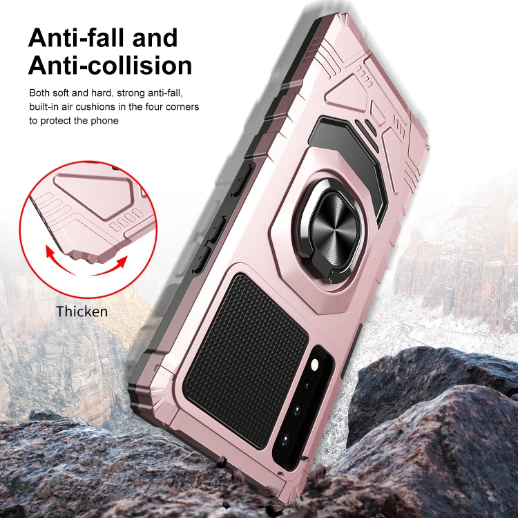 For LG Stylo 7 5G 10 PCS Armor Magnetic PC + TPU Shockproof Case with 360 Degree Rotation Ring Holder