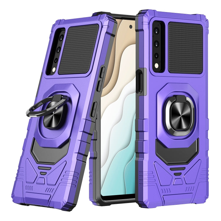 For LG Stylo 7 5G 10 PCS Armor Magnetic PC + TPU Shockproof Case with 360 Degree Rotation Ring Holder