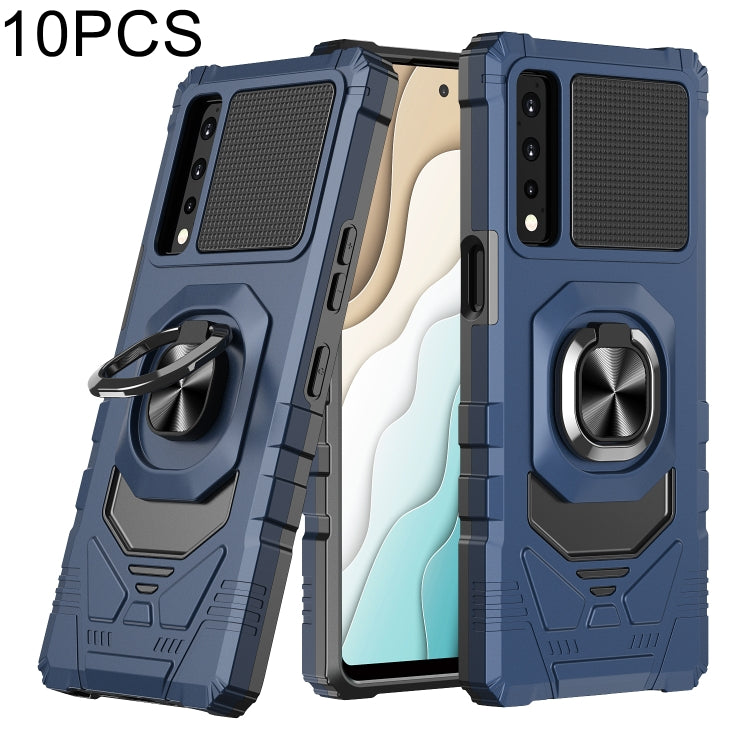 For LG Stylo 7 5G 10 PCS Armor Magnetic PC + TPU Shockproof Case with 360 Degree Rotation Ring Holder