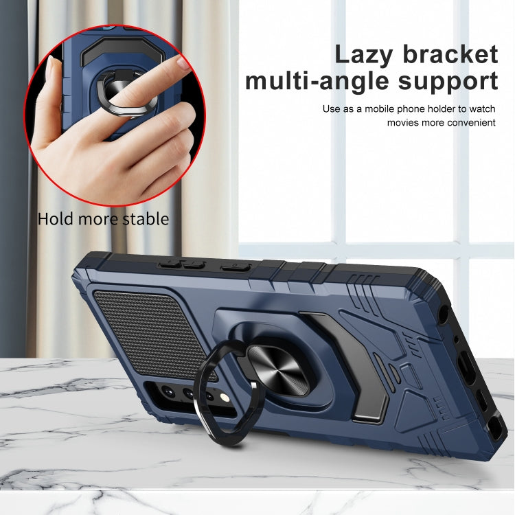 For LG Stylo 7 5G 10 PCS Armor Magnetic PC + TPU Shockproof Case with 360 Degree Rotation Ring Holder