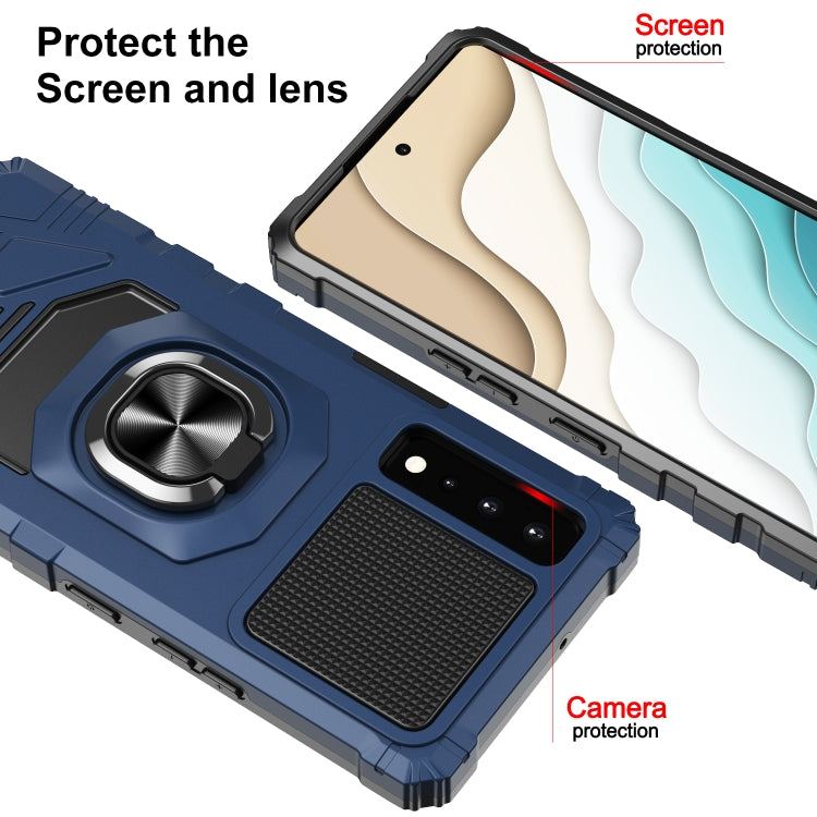 For LG Stylo 7 5G 10 PCS Armor Magnetic PC + TPU Shockproof Case with 360 Degree Rotation Ring Holder