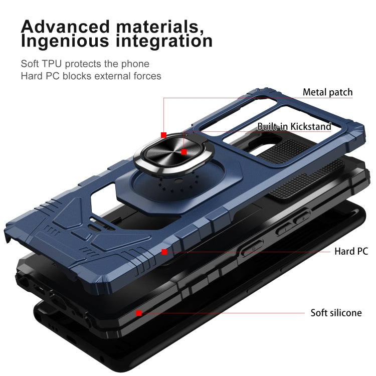 For LG Stylo 7 5G 10 PCS Armor Magnetic PC + TPU Shockproof Case with 360 Degree Rotation Ring Holder