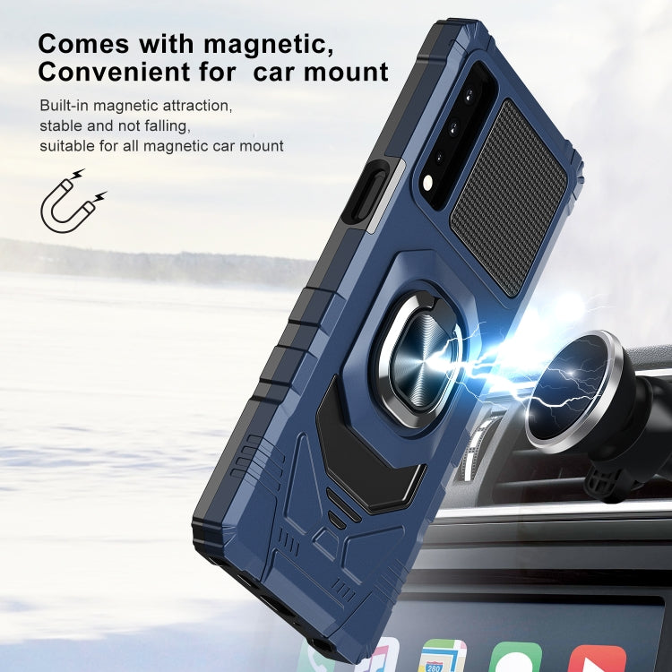 For LG Stylo 7 5G 10 PCS Armor Magnetic PC + TPU Shockproof Case with 360 Degree Rotation Ring Holder