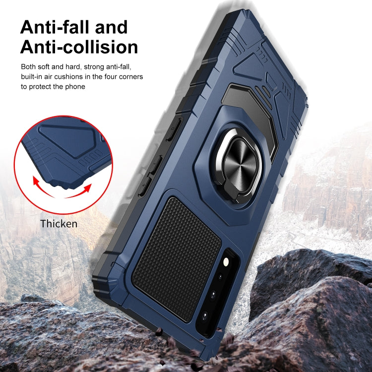 For LG Stylo 7 5G 10 PCS Armor Magnetic PC + TPU Shockproof Case with 360 Degree Rotation Ring Holder
