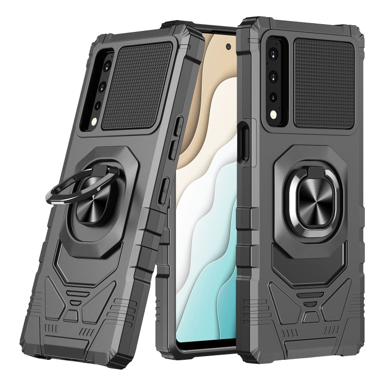 For LG Stylo 7 5G 10 PCS Armor Magnetic PC + TPU Shockproof Case with 360 Degree Rotation Ring Holder