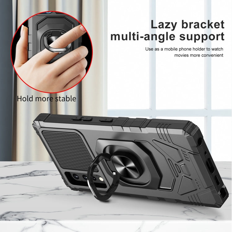 For LG Stylo 7 5G 10 PCS Armor Magnetic PC + TPU Shockproof Case with 360 Degree Rotation Ring Holder