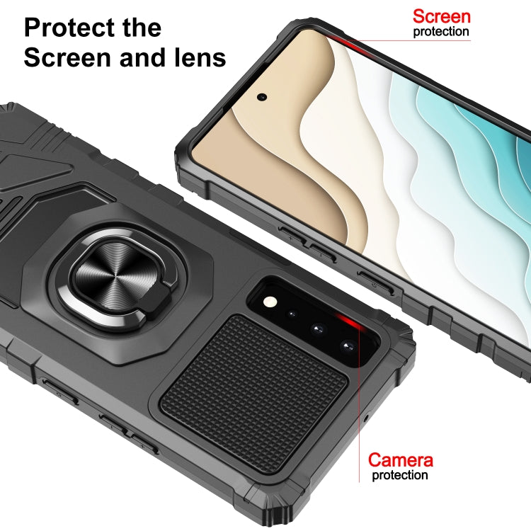 For LG Stylo 7 5G 10 PCS Armor Magnetic PC + TPU Shockproof Case with 360 Degree Rotation Ring Holder