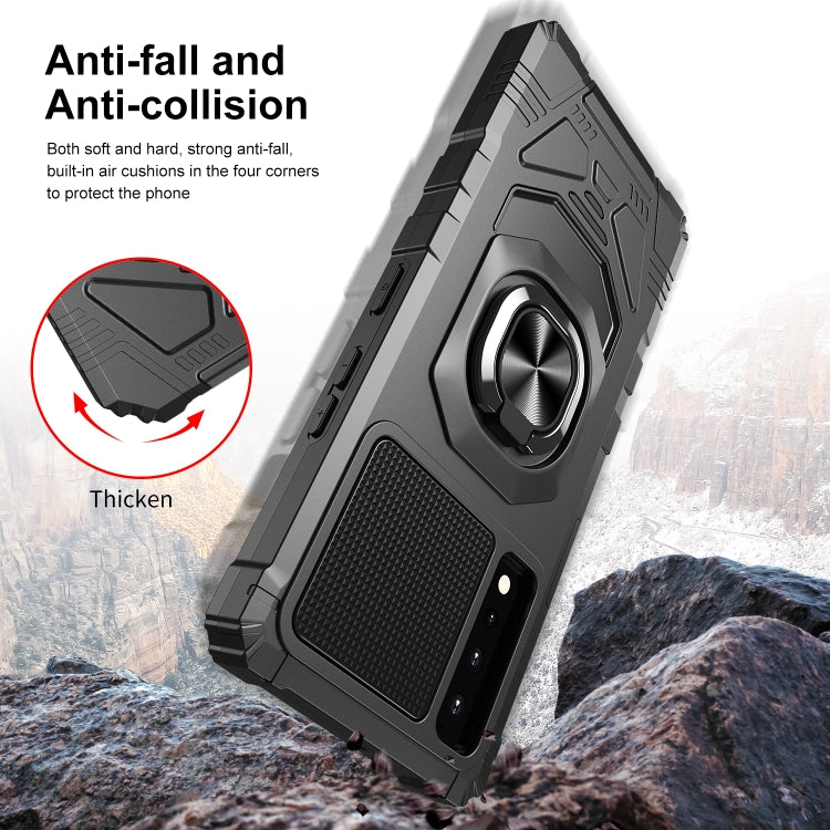 For LG Stylo 7 5G 10 PCS Armor Magnetic PC + TPU Shockproof Case with 360 Degree Rotation Ring Holder