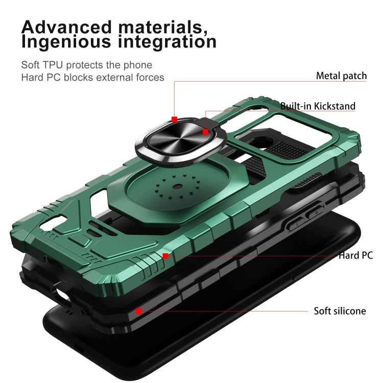 For Samsung Galaxy A01 10 PCS Armor Magnetic PC + TPU Shockproof Case with 360 Degree Rotation Ring Holder