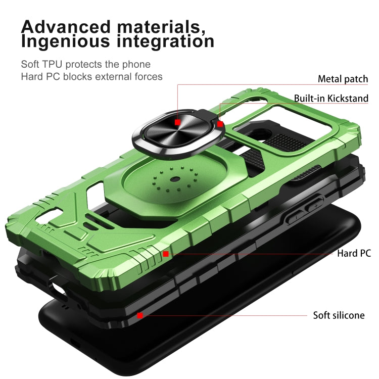For Samsung Galaxy A01 10 PCS Armor Magnetic PC + TPU Shockproof Case with 360 Degree Rotation Ring Holder