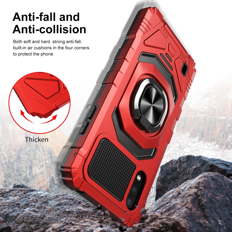 For Samsung Galaxy A01 10 PCS Armor Magnetic PC + TPU Shockproof Case with 360 Degree Rotation Ring Holder