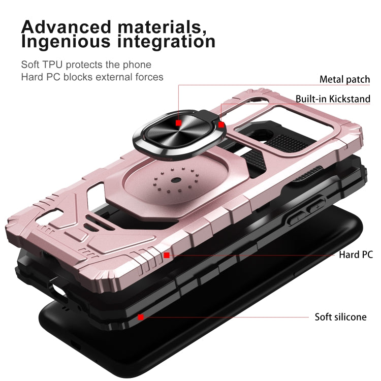 For Samsung Galaxy A01 10 PCS Armor Magnetic PC + TPU Shockproof Case with 360 Degree Rotation Ring Holder