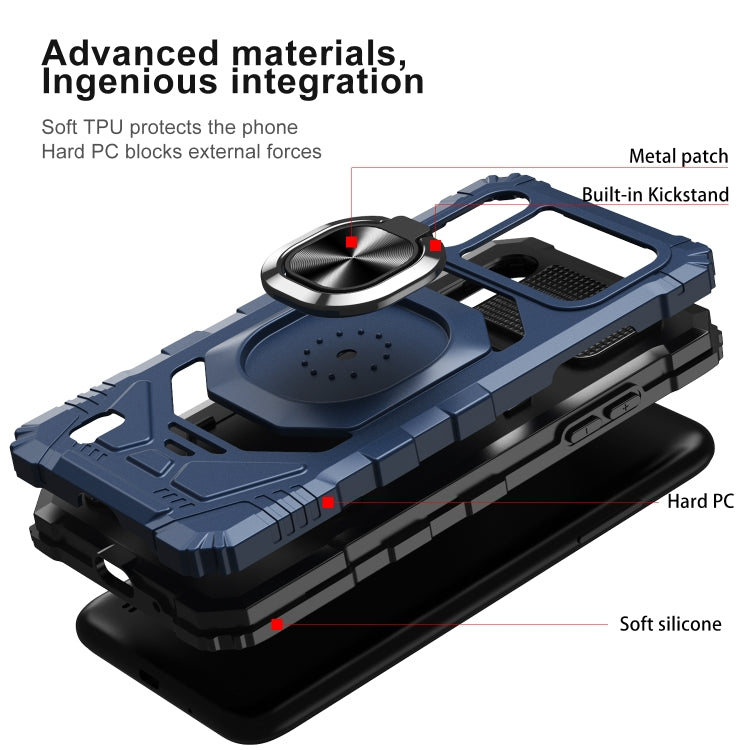 For Samsung Galaxy A01 10 PCS Armor Magnetic PC + TPU Shockproof Case with 360 Degree Rotation Ring Holder