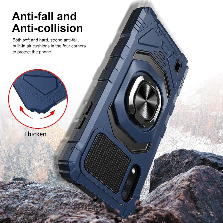 For Samsung Galaxy A01 10 PCS Armor Magnetic PC + TPU Shockproof Case with 360 Degree Rotation Ring Holder