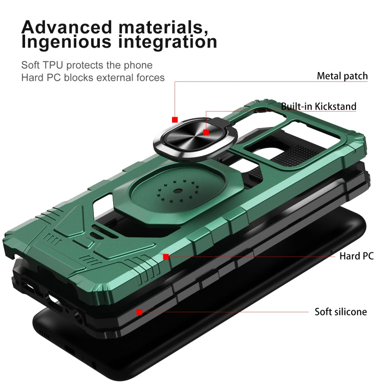 For Samsung Galaxy A02s 10 PCS Armor Magnetic PC + TPU Shockproof Case with 360 Degree Rotation Ring Holder