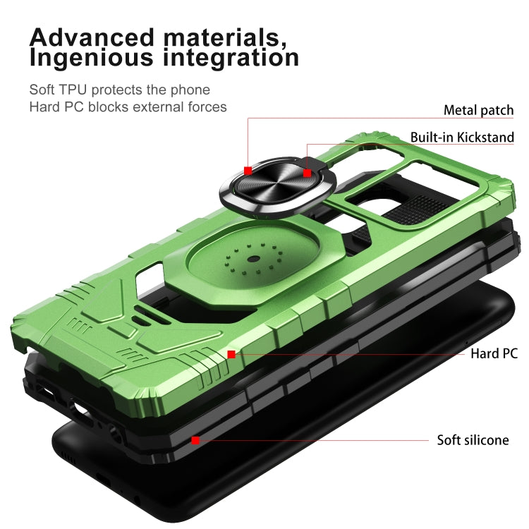 For Samsung Galaxy A02s 10 PCS Armor Magnetic PC + TPU Shockproof Case with 360 Degree Rotation Ring Holder