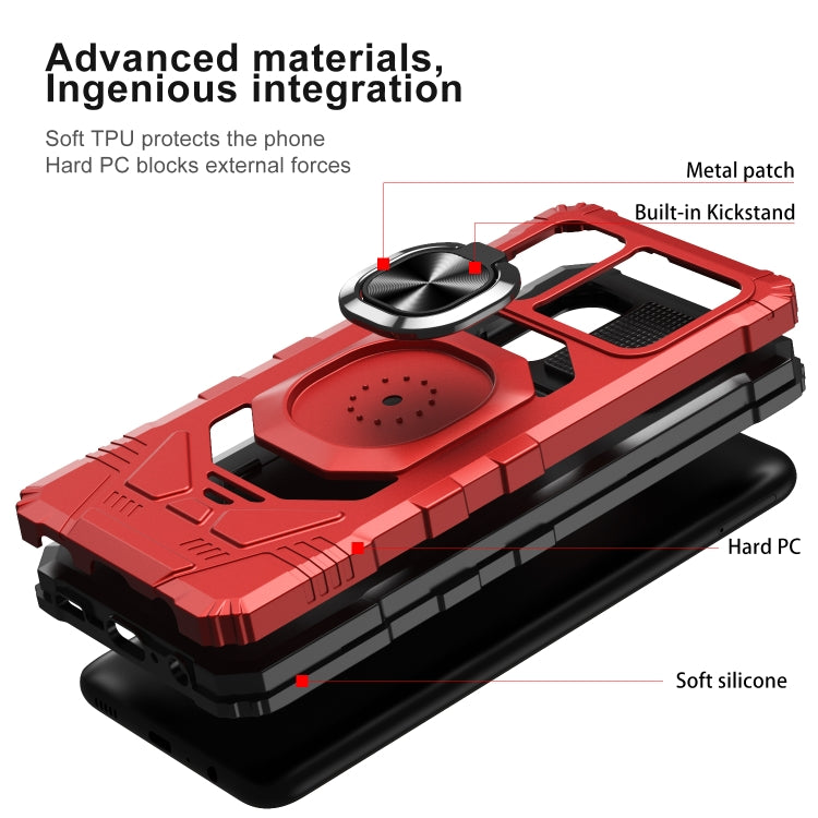 For Samsung Galaxy A02s 10 PCS Armor Magnetic PC + TPU Shockproof Case with 360 Degree Rotation Ring Holder