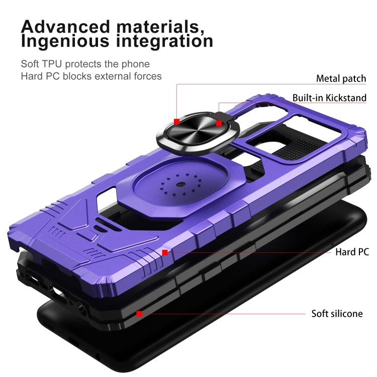 For Samsung Galaxy A02s 10 PCS Armor Magnetic PC + TPU Shockproof Case with 360 Degree Rotation Ring Holder