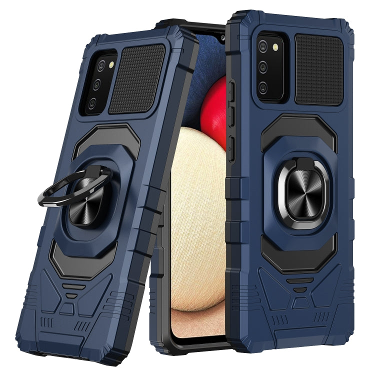 For Samsung Galaxy A02s 10 PCS Armor Magnetic PC + TPU Shockproof Case with 360 Degree Rotation Ring Holder